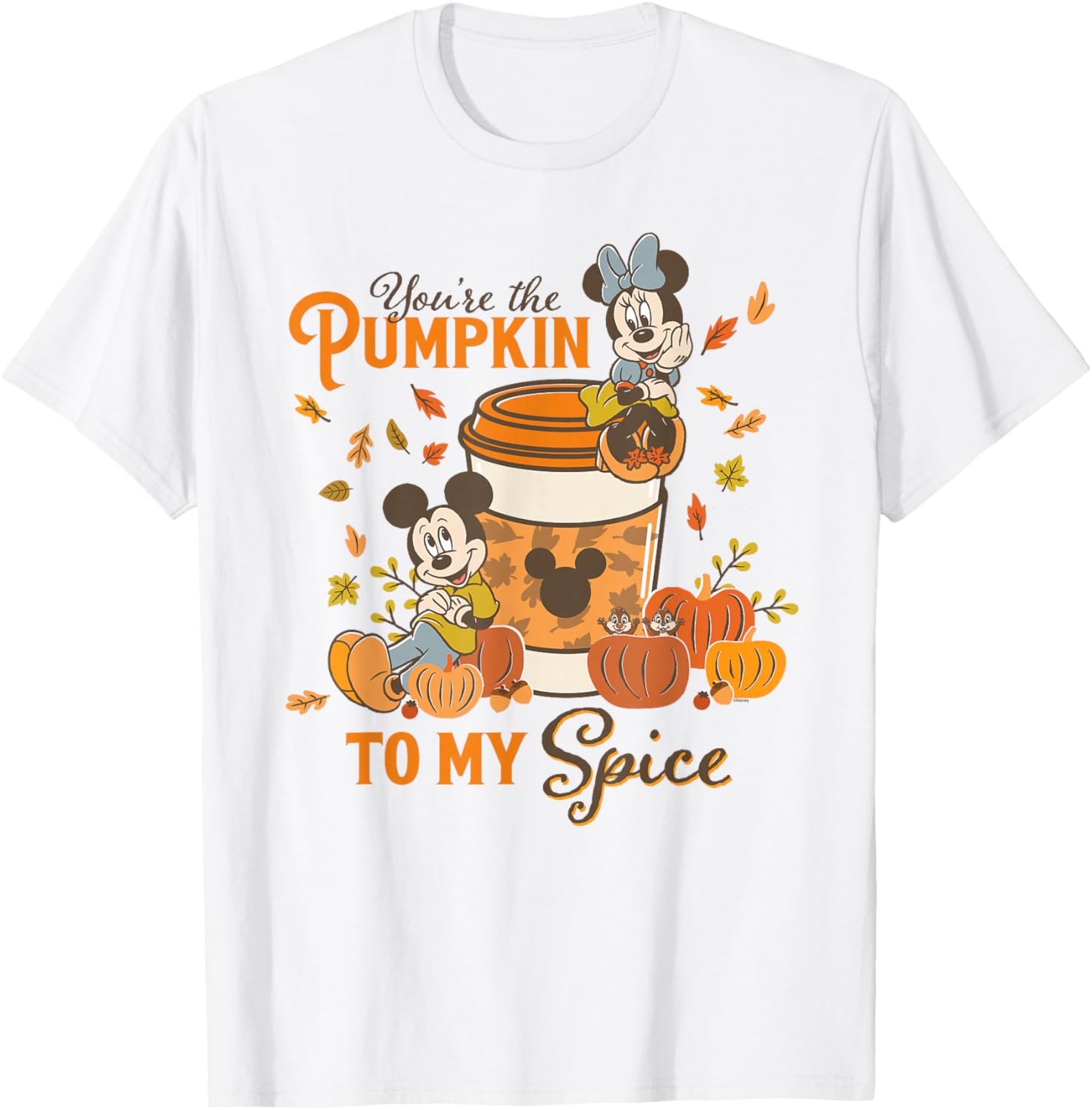 Disney Mickey and Minnie You're The Pumpkin to My Spice Fall T-Shirt - 3