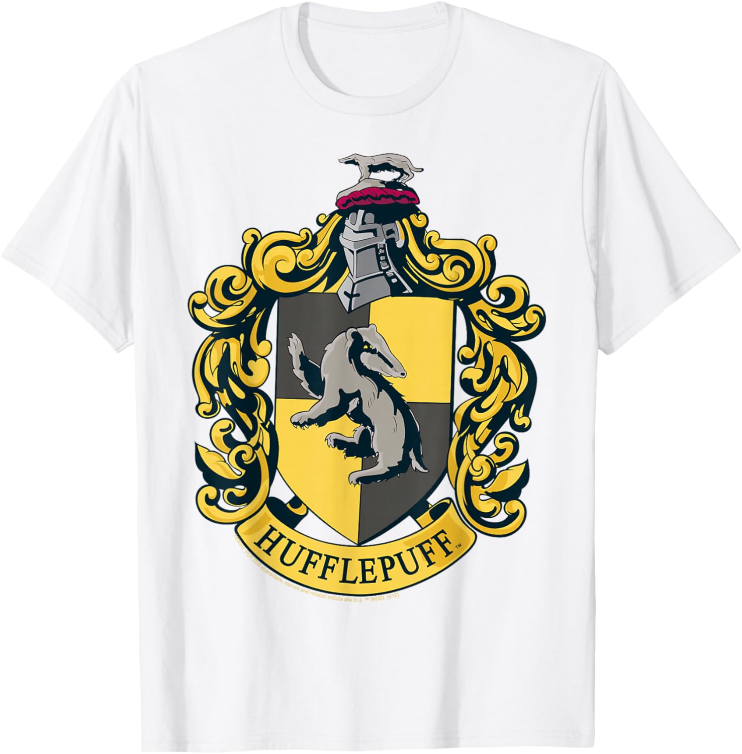 Hufflepuff House Crest T-Shirt for Harry Potter Fans - Stylish Apparel - 11