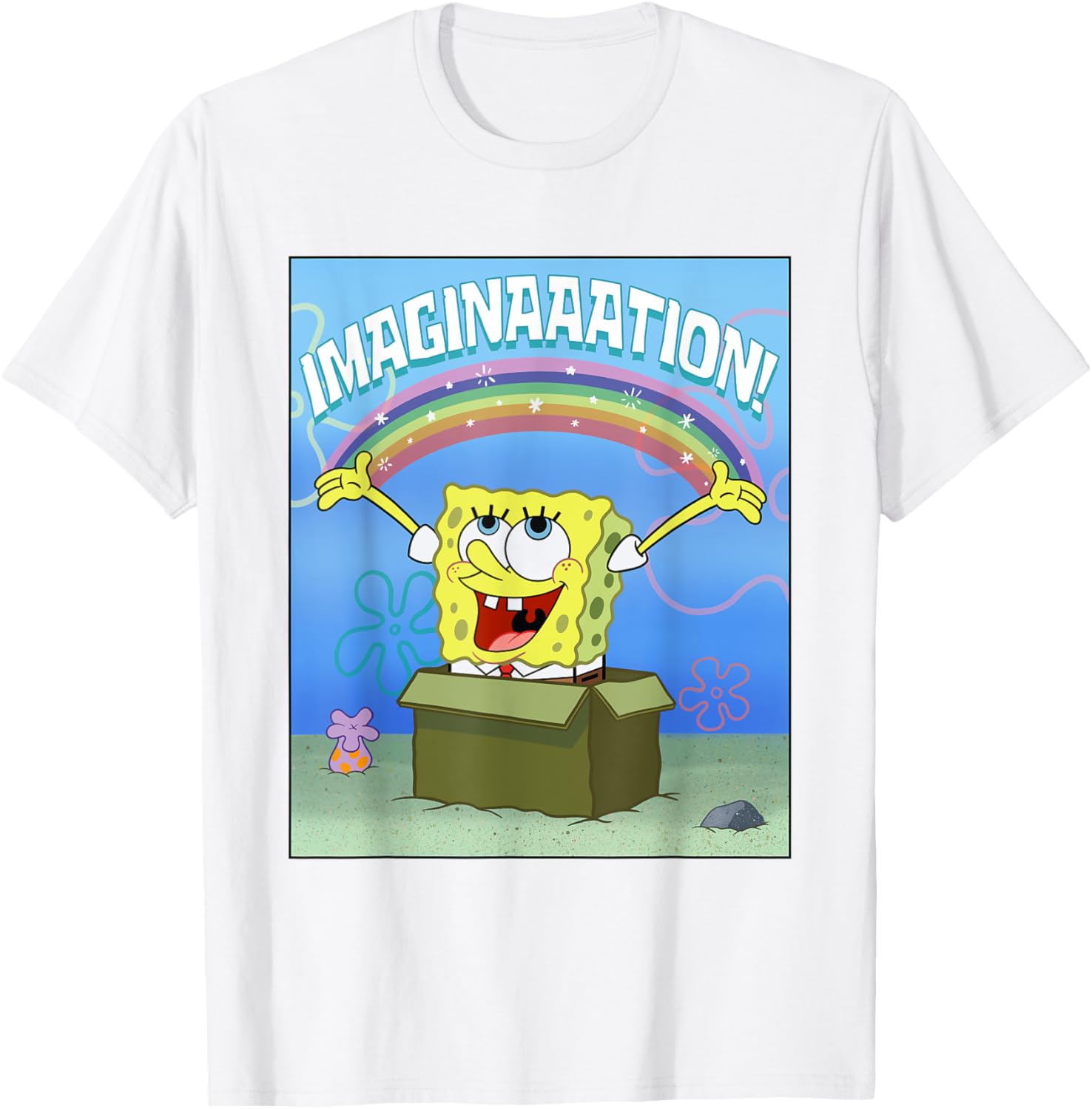 Mademark SpongeBob SquarePants Imaginaaation Box Funny T-Shirt for All Ages - 9
