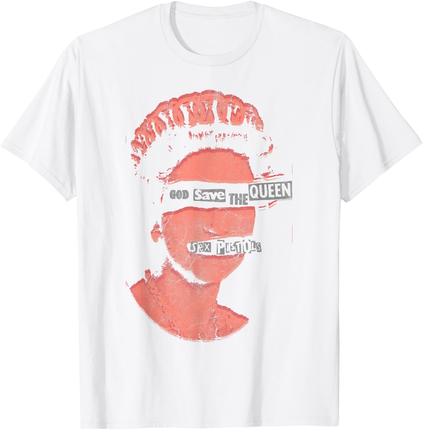 Sex Pistols God Save The Queen Red Stamp T-Shirt for Music Lovers - 3