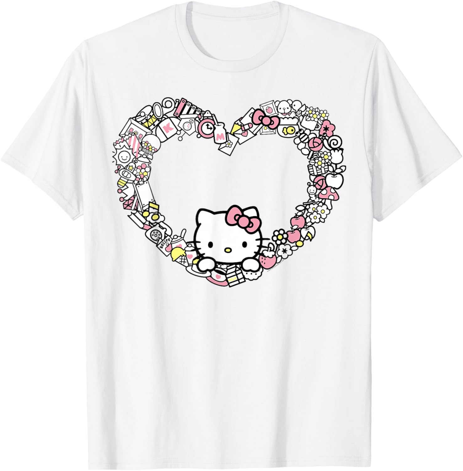 Adorable Hello Kitty Heart Favorite Things T-Shirt for Fans and Collectors - 14