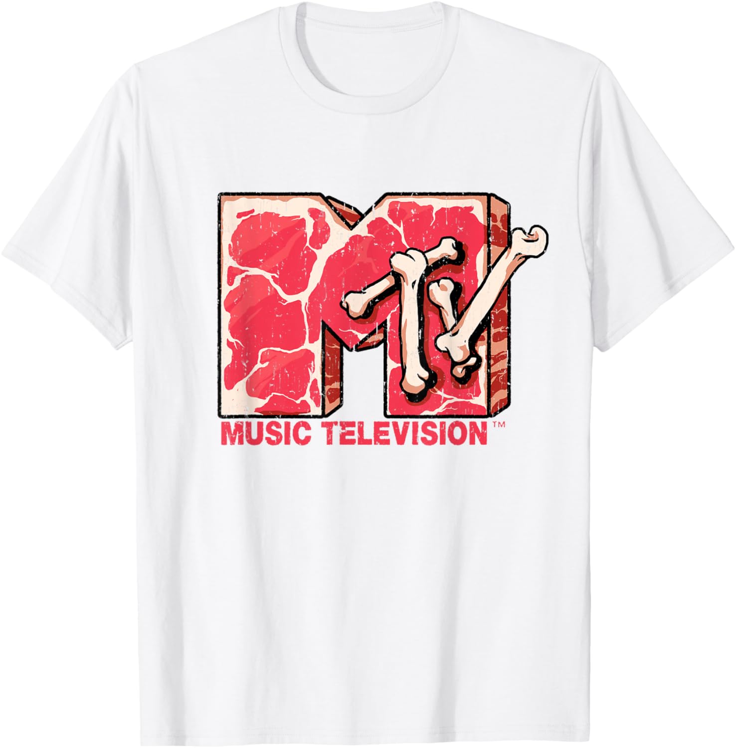 Mademark x MTV Beef Steak Logo T-Shirt for Music Lovers and Foodies - 9