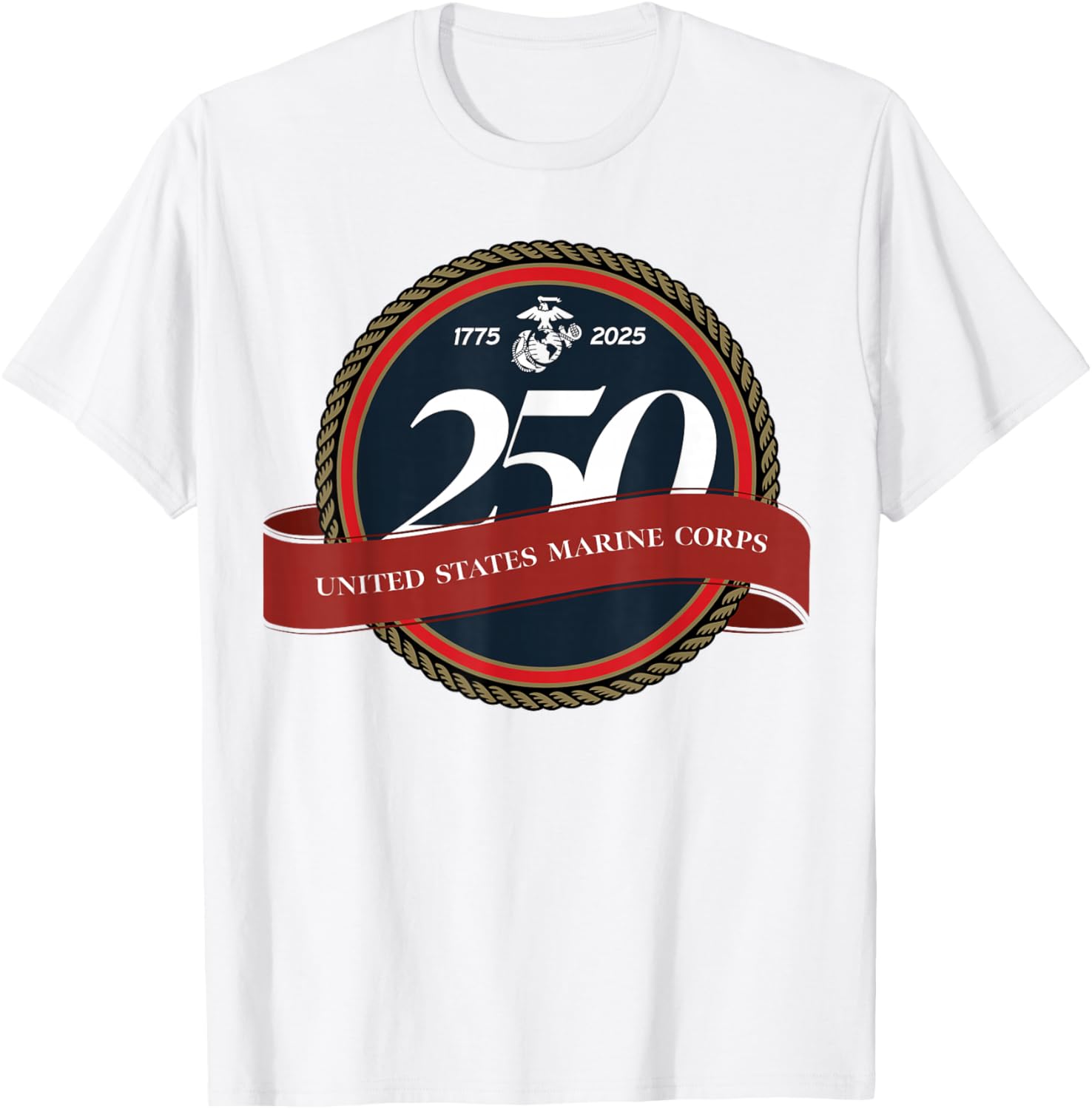 United States Marine Corps 250th Birthday Seal T-Shirt for Proud Fans - 3