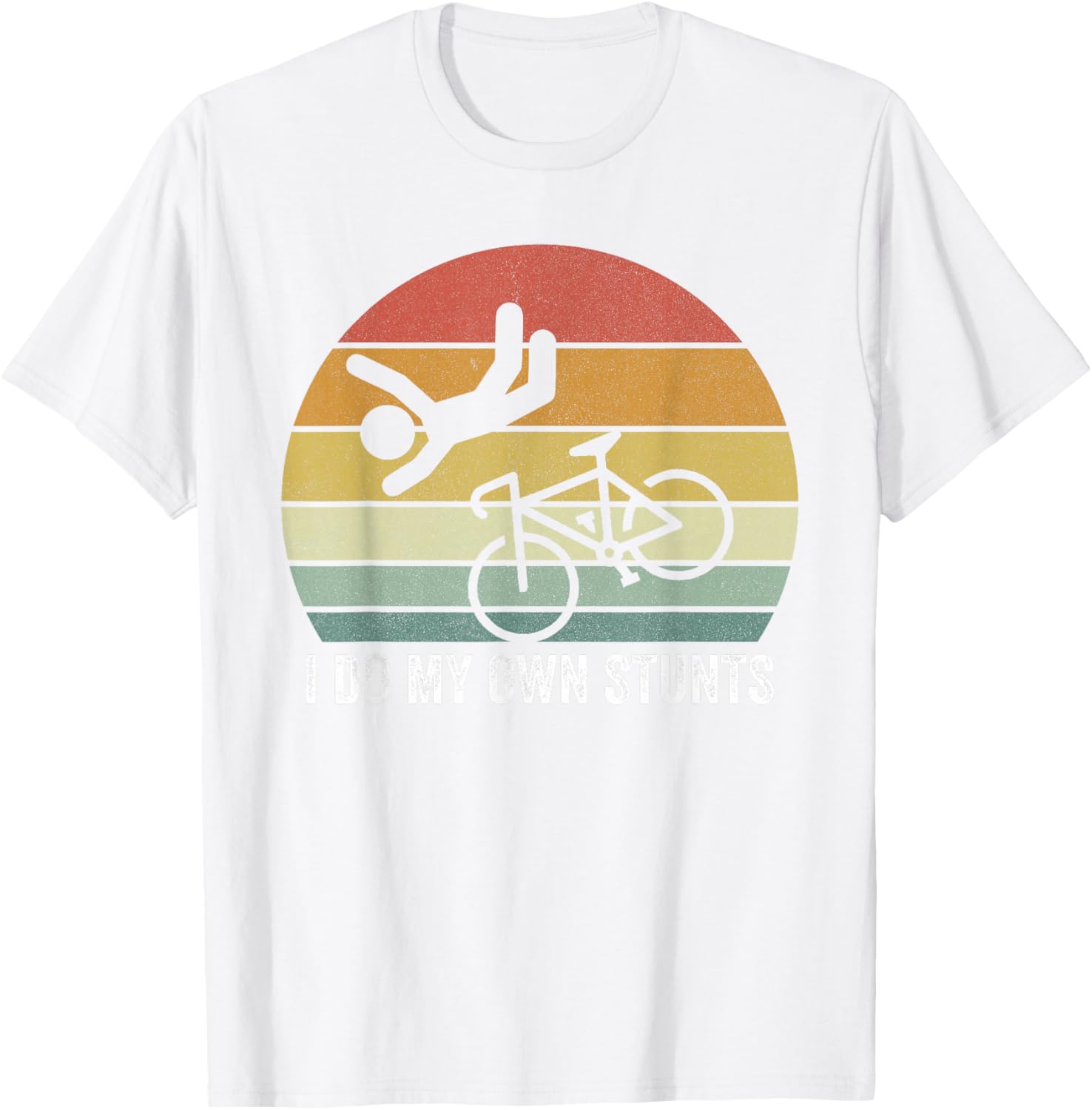 Vintage Retro I Do My Own Stunts Shirt for Bike Lovers - Fun T-Shirt - 17