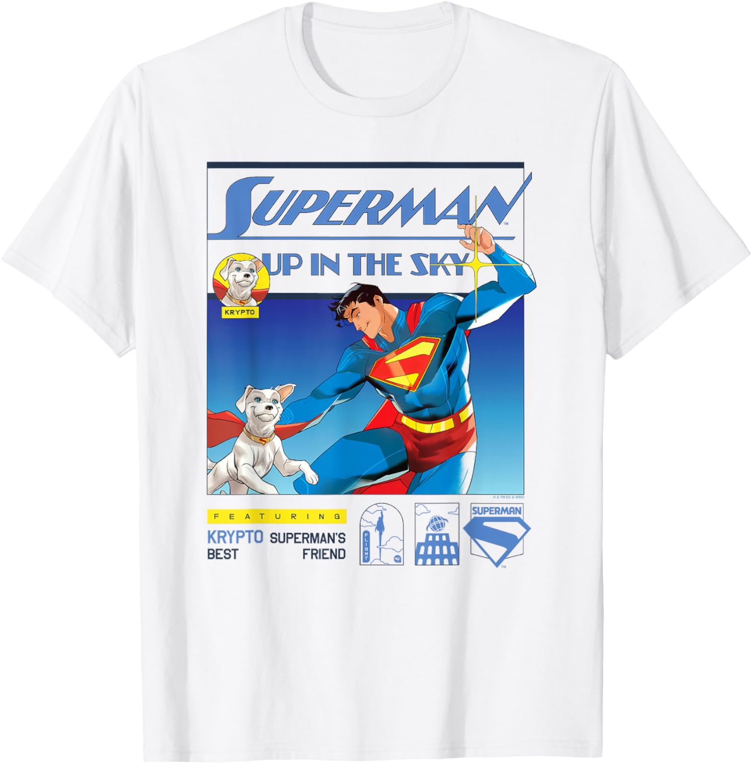 Superman 2025 Up In The Sky Krypto Poster T-Shirt for Fans - 3