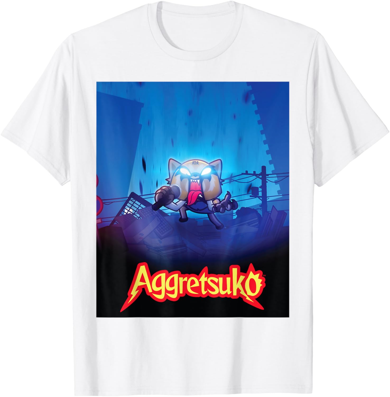 Aggretsuko Season 2 Rage Poster Art T-Shirt for Fans and Collectors - 1