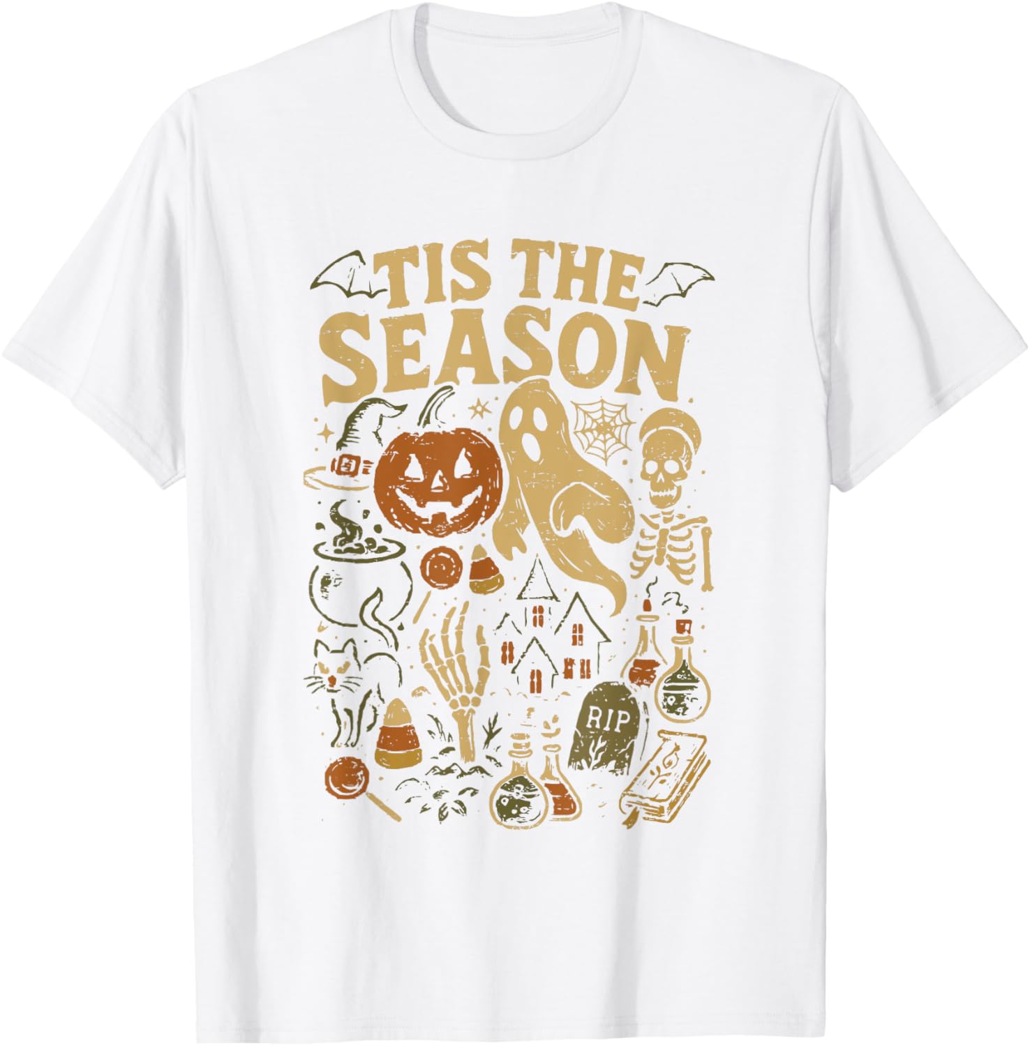 Spooky Season Pumpkin Witch Halloween Vibes T-Shirt for Festive Fun - 12