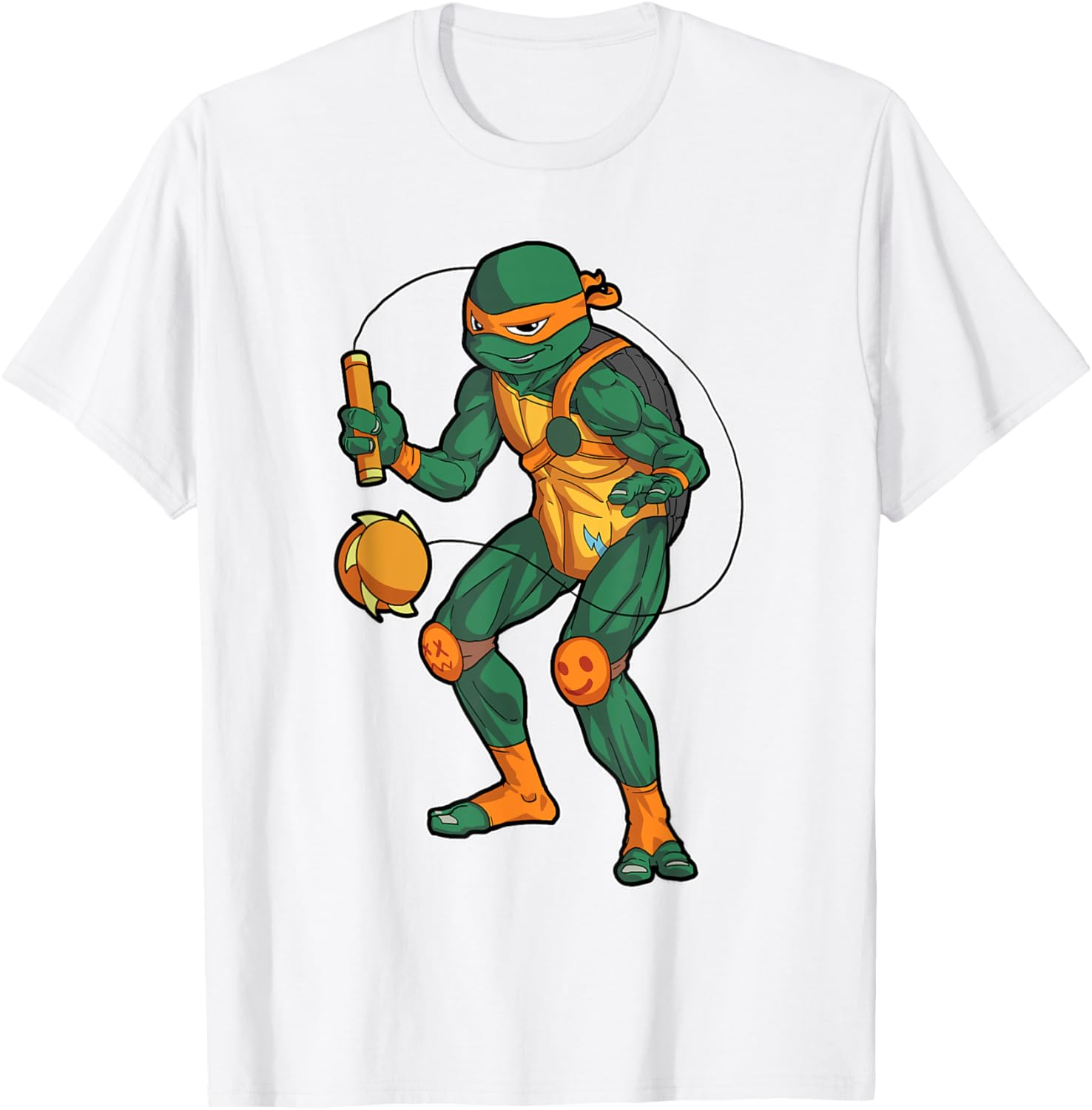 Mademark Teenage Mutant Ninja Turtles Michelangelo Kusari Fundo T-Shirt - 4