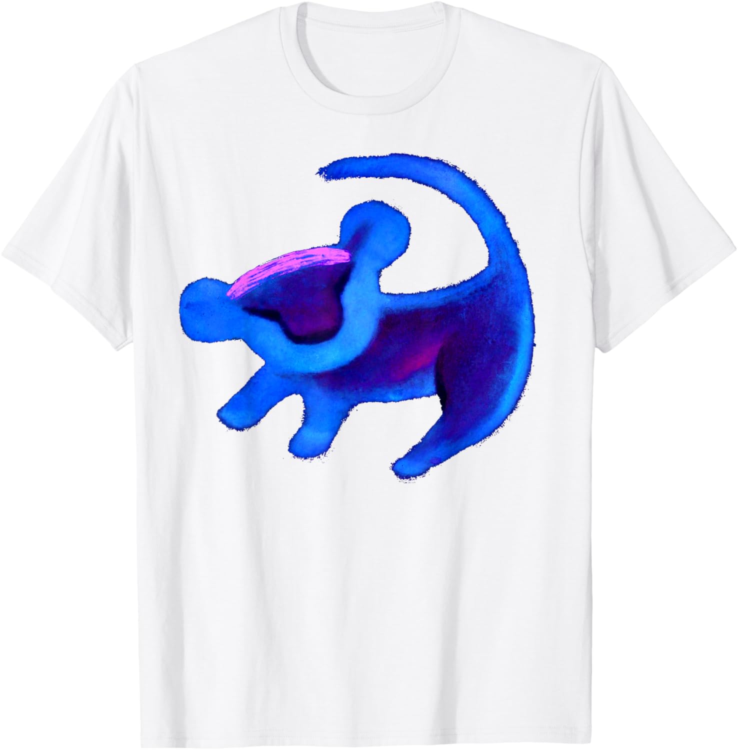 Discover the Disney Lion King Simba Cave Painting Blue T-Shirt for Fans - 6