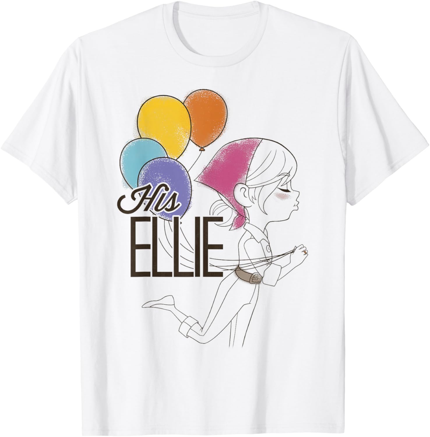 Disney Pixar Up Ellie Balloons Graphic T-Shirt for Fun Casual Wear - 4