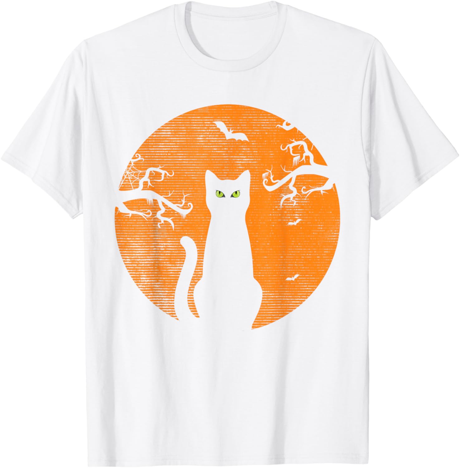 Vintage Scary Christmas Cat T-Shirt Retro Black Cat Moon Design - 23