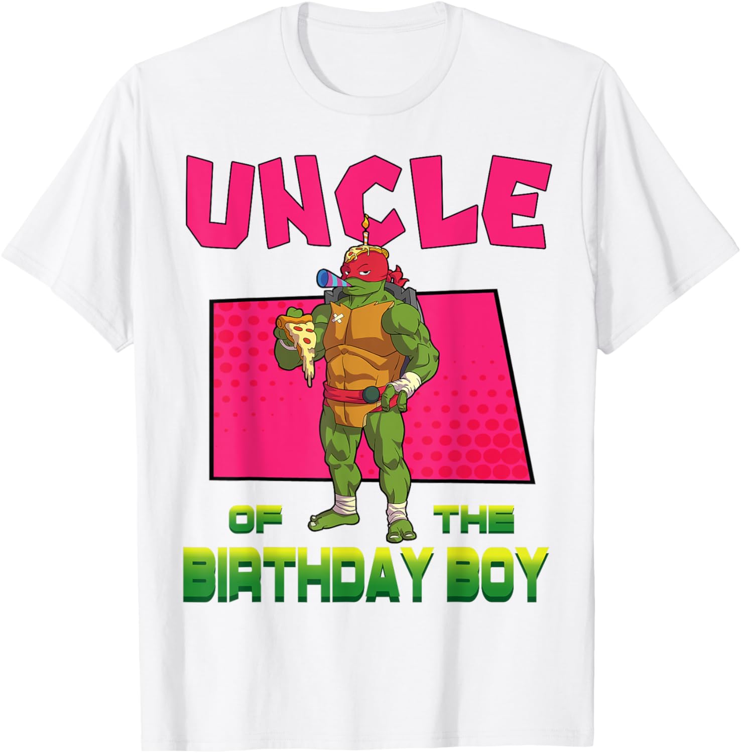 Raphael Pizza Theme Party T-Shirt for Birthday Boys by Mademark Ninja Turtles - 5