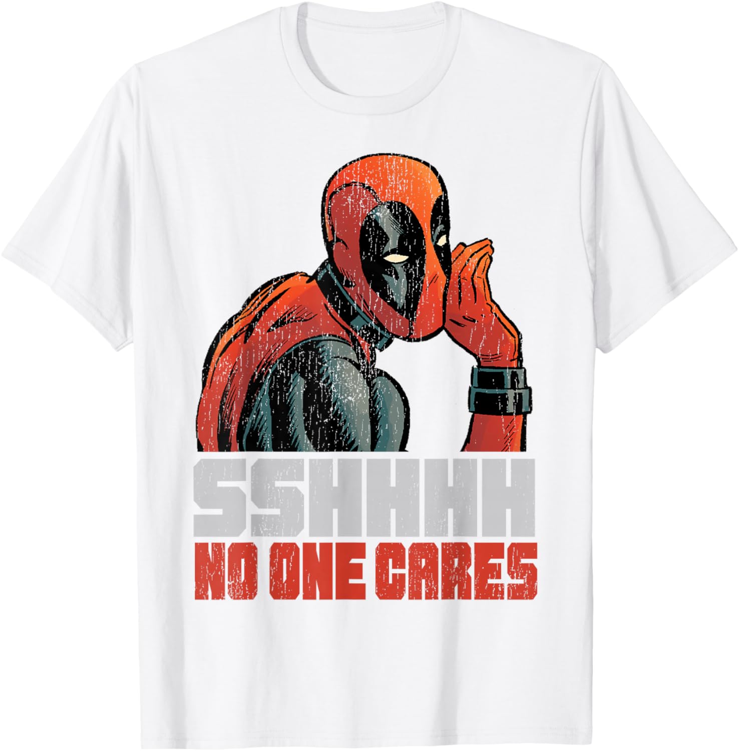 Marvel Deadpool No One Cares Whisper T-Shirt for Fans and Collectors - 7
