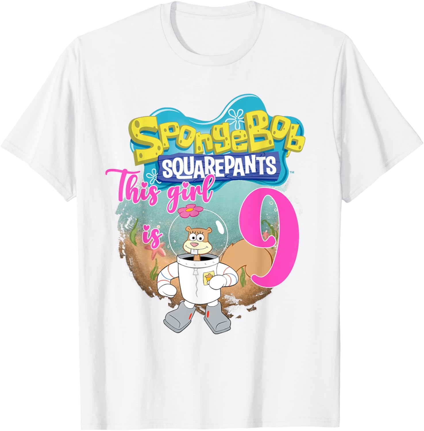 Mademark SpongeBob SquarePants 9th Birthday Sandy Cheeks T-Shirt - 5