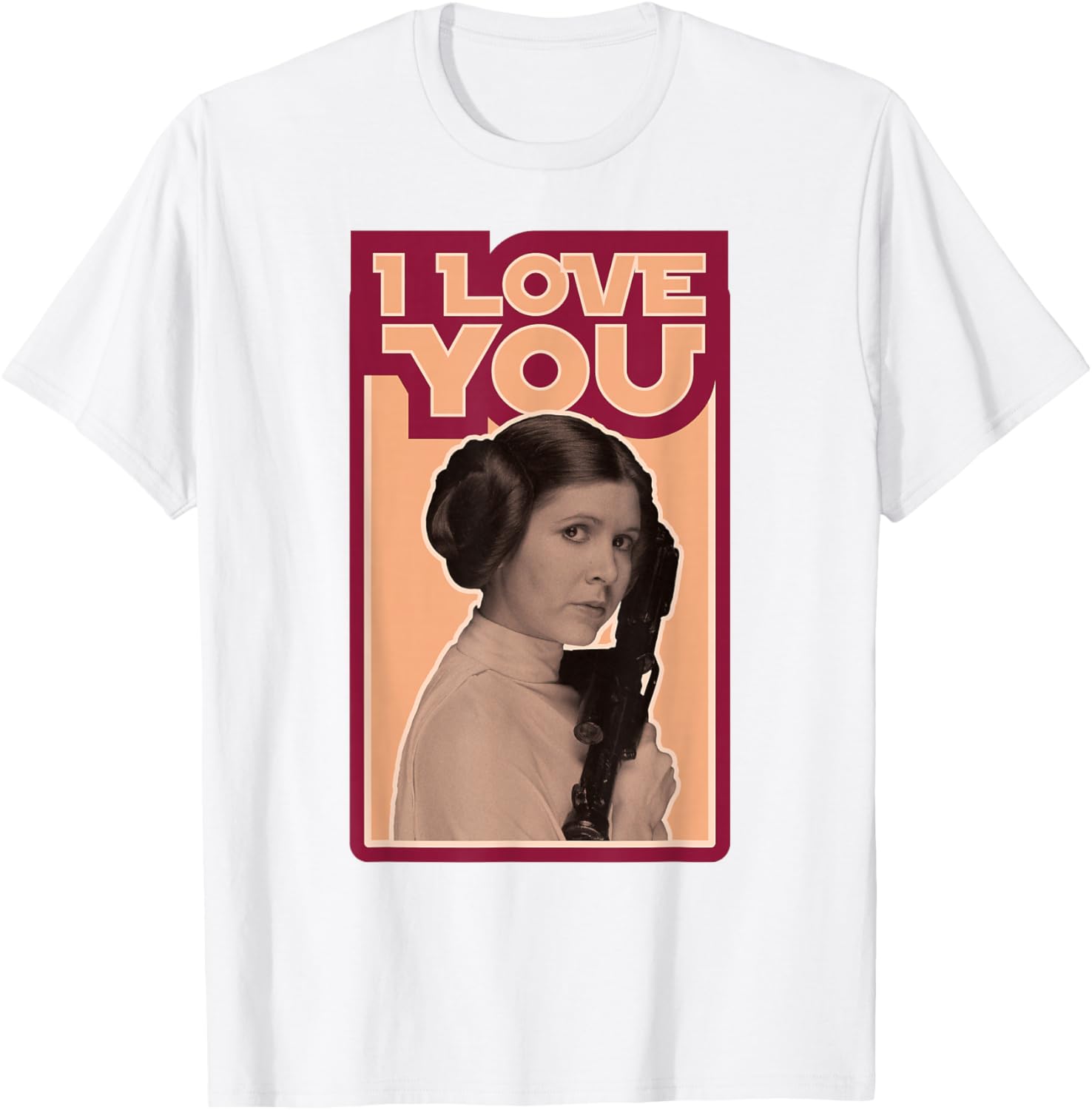 Star Wars Valentine's Day Princess Leia I Love You Vintage T-Shirt - 10