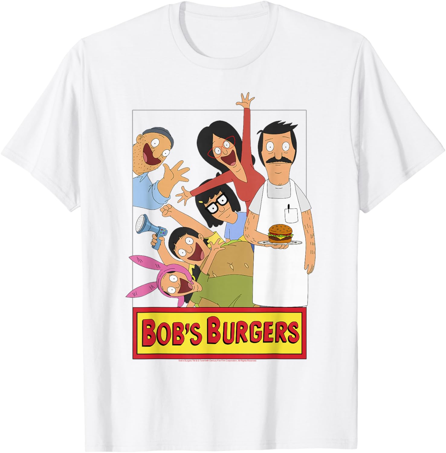 Bob's Burgers Family Shot Teddy Logo T-Shirt for Fans of the Show - 7