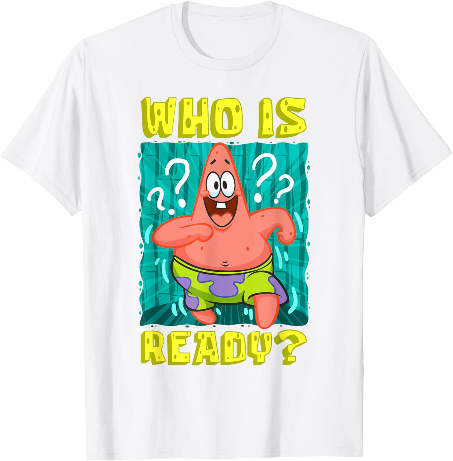 Mademark SpongeBob Patrick Star Ready Funny T-Shirt for Fans - 15