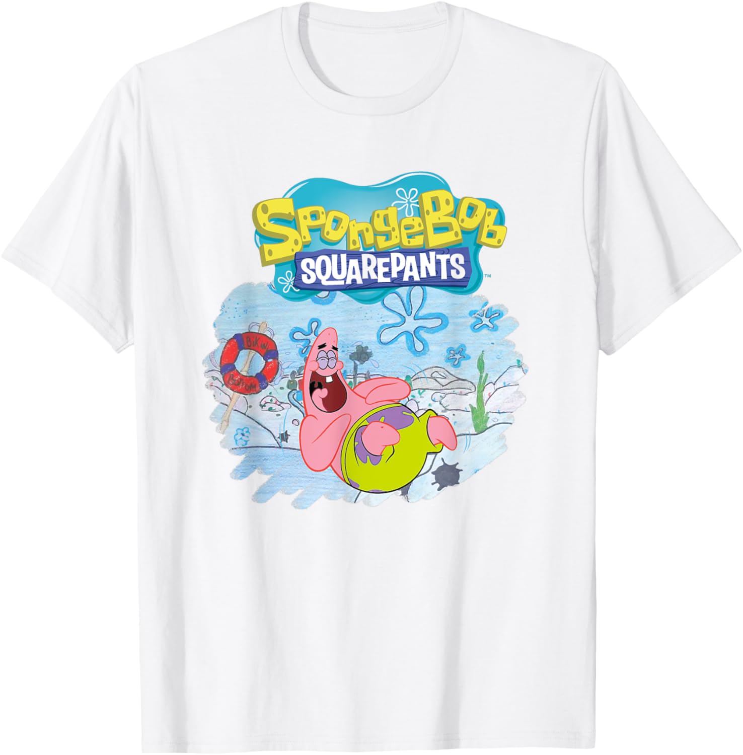 Mademark x SpongeBob SquarePants Patrick Star Happy T-Shirt for Fans - 2