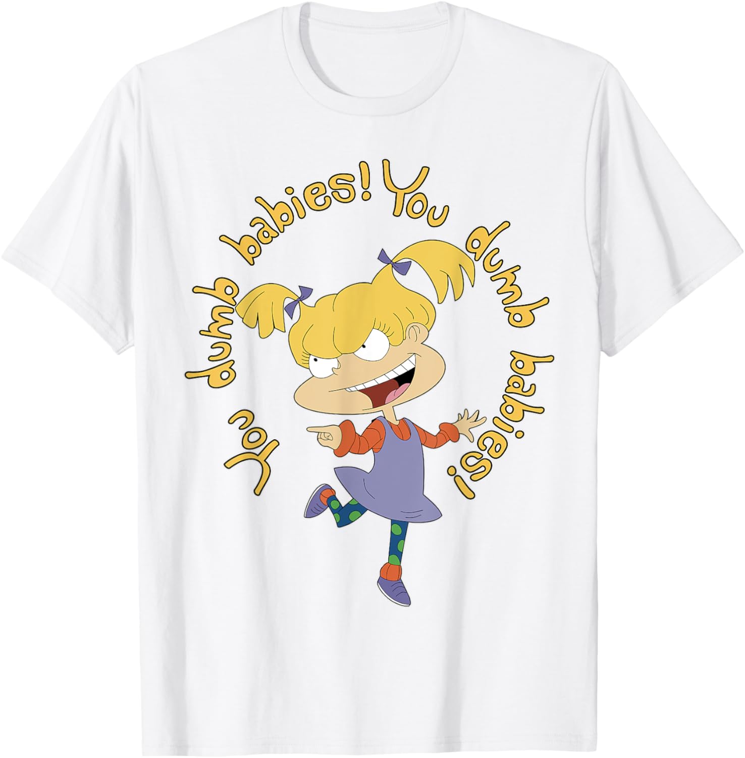 Mademark x Rugrats Angelica Pickles You Dumb Babies T-Shirt for Fans - 9