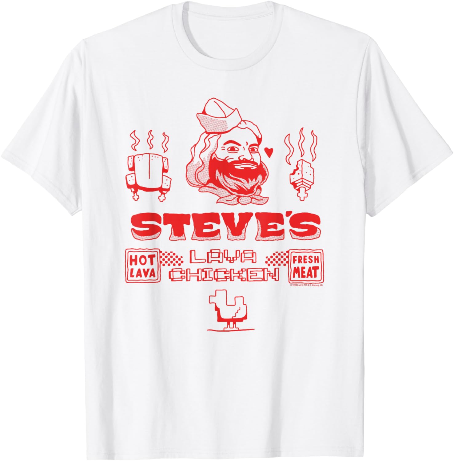 Minecraft Movie Steve's Lava Chicken Restaurant Logo T-Shirt for Fans - 1