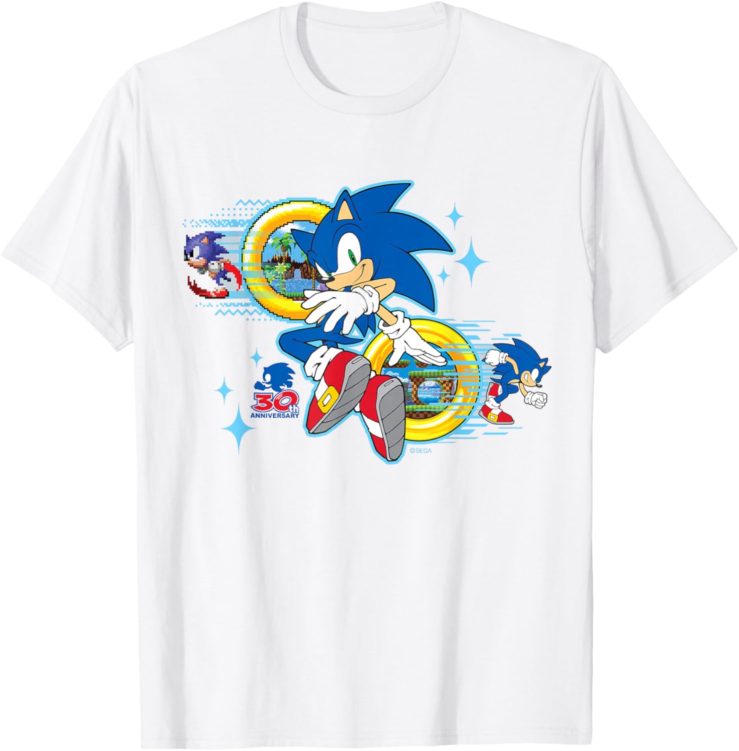 Sonic the Hedgehog 30th Anniversary Short Sleeve Tee for Fans - 13