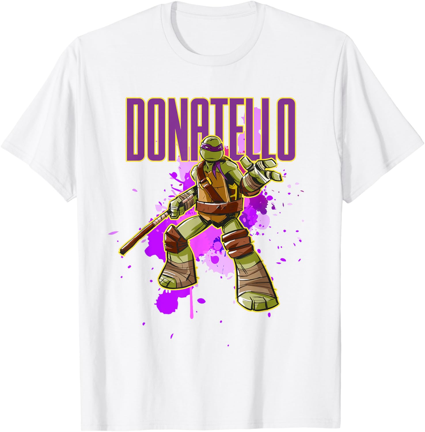 Mademark Teenage Mutant Ninja Turtles Donatello Purple Splatter T-Shirt - 9