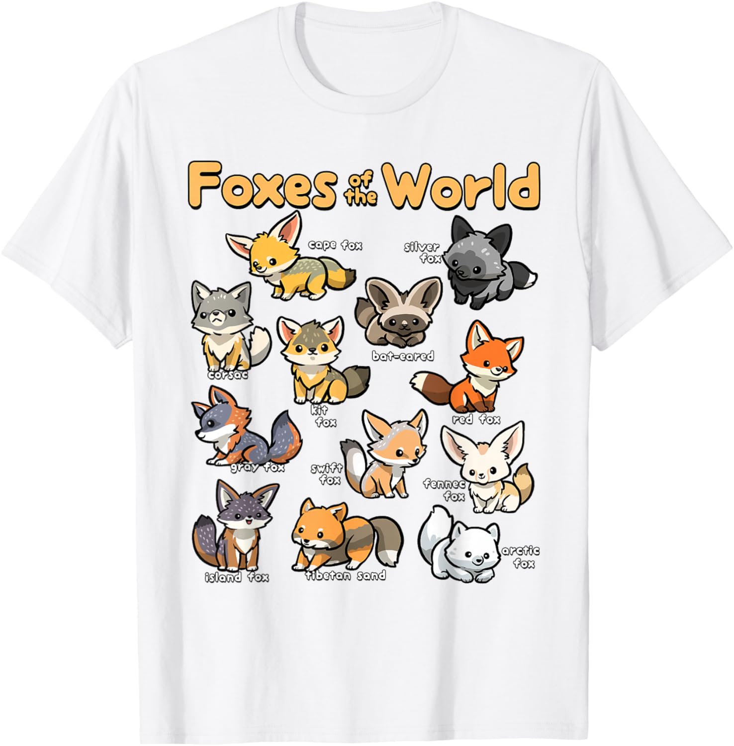 Kawaii Fox Lover T-Shirt for Animal Lovers - Fun Educational Design - 17