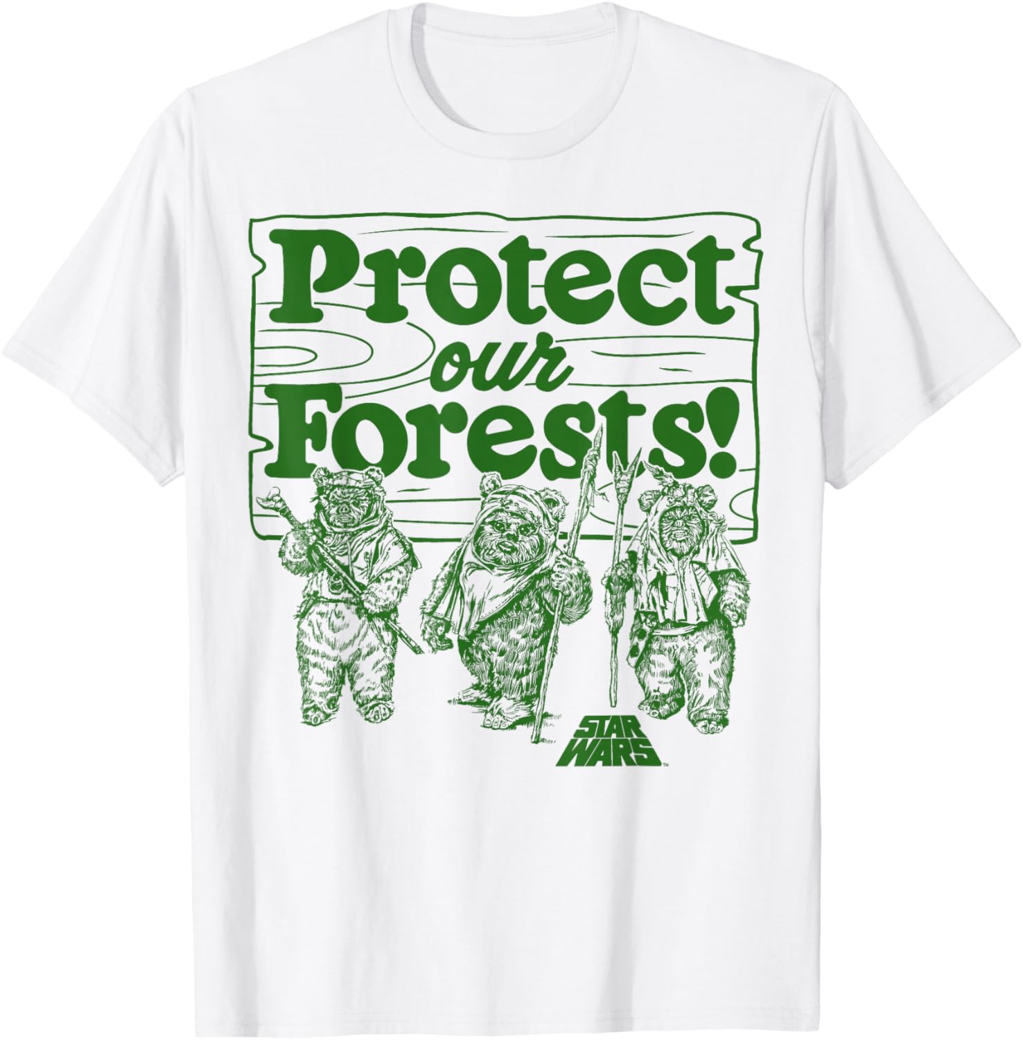Star Wars Ewoks Protect Our Forests T-Shirt for Disney Fans - 4