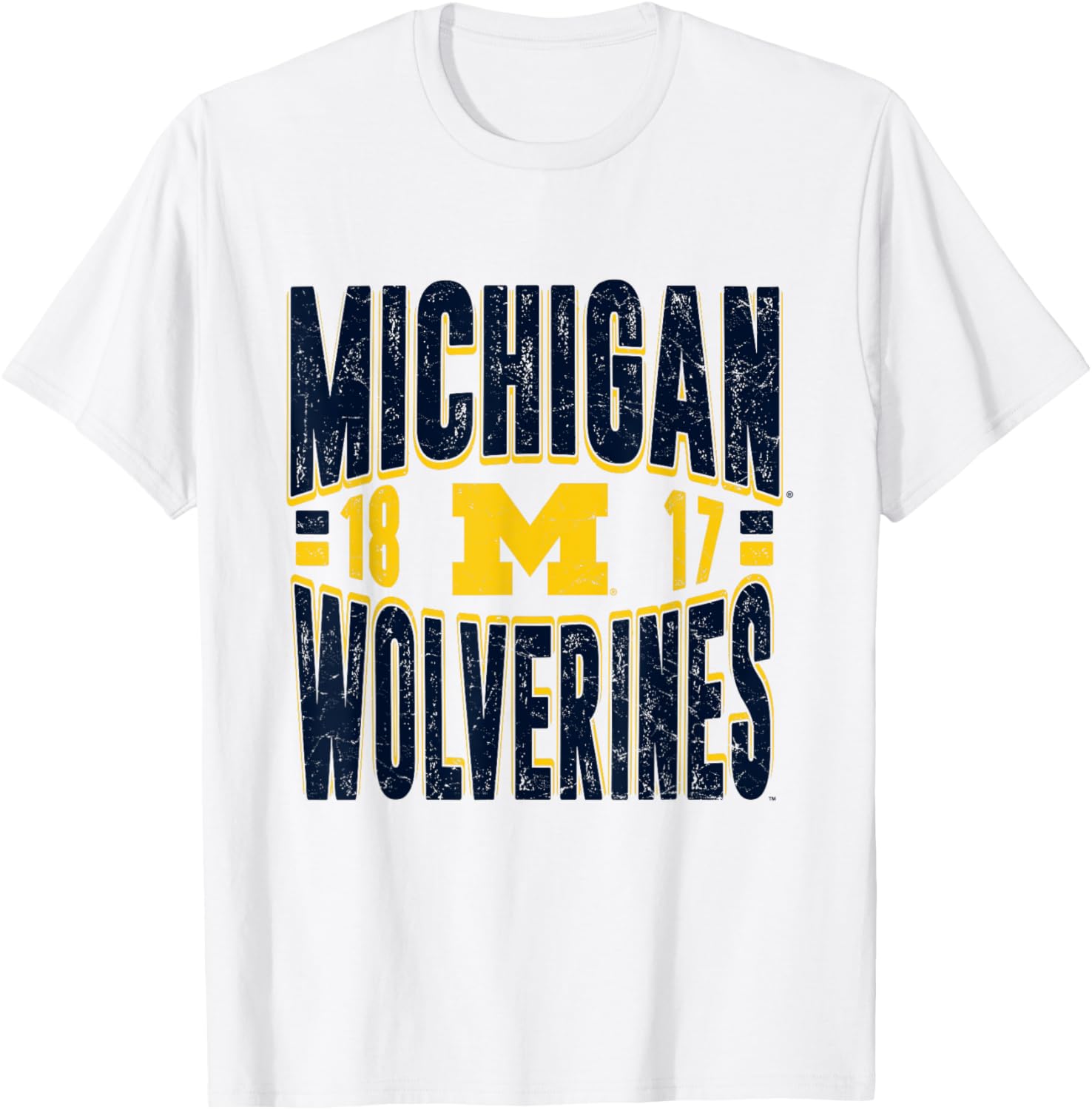 Michigan Wolverines Vintage 90's Retro White T-Shirt for Fans - 1