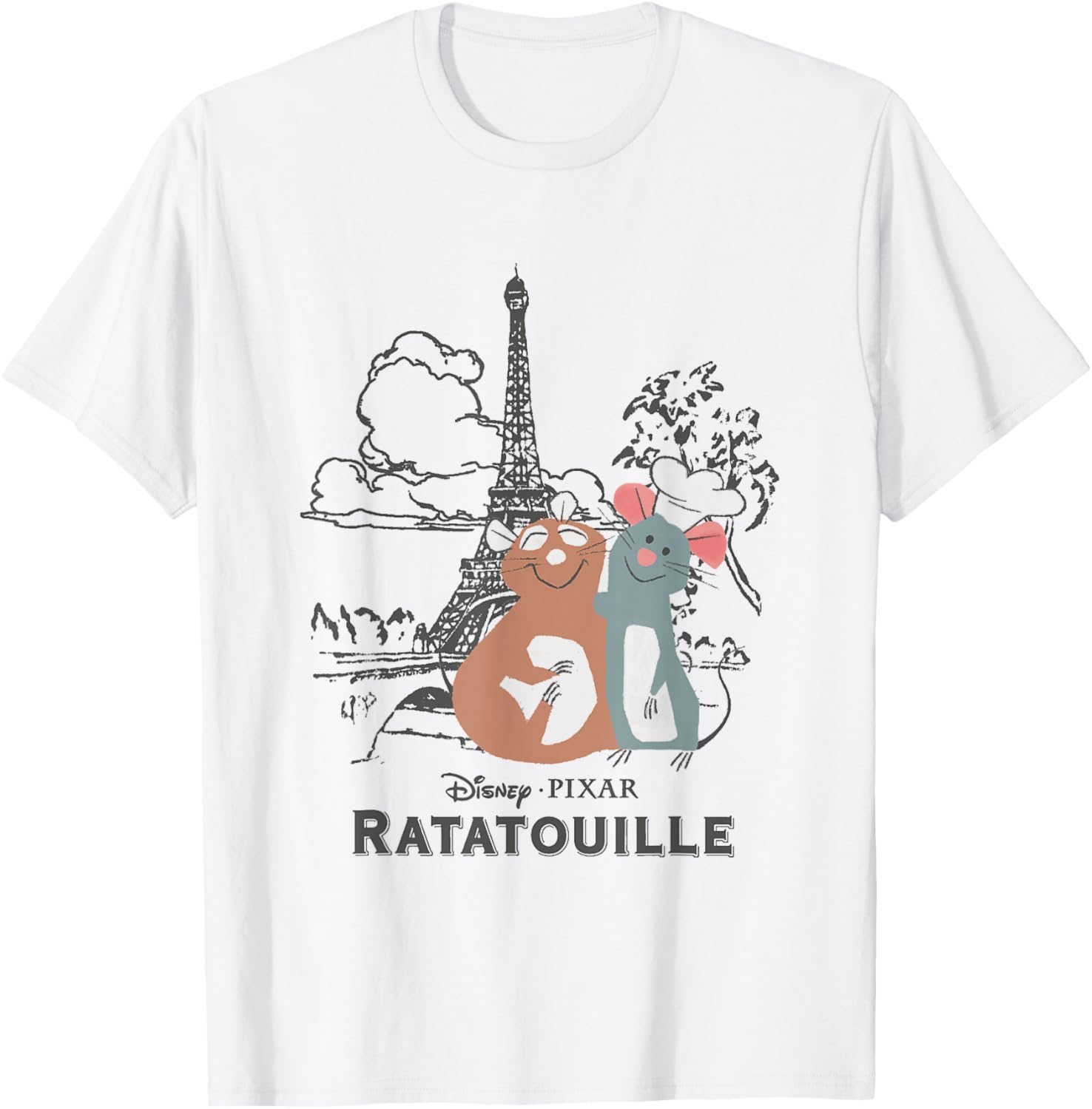 Cute Ratatouille Remy & Emile Paris Hug T-Shirt for Disney Fans - 5