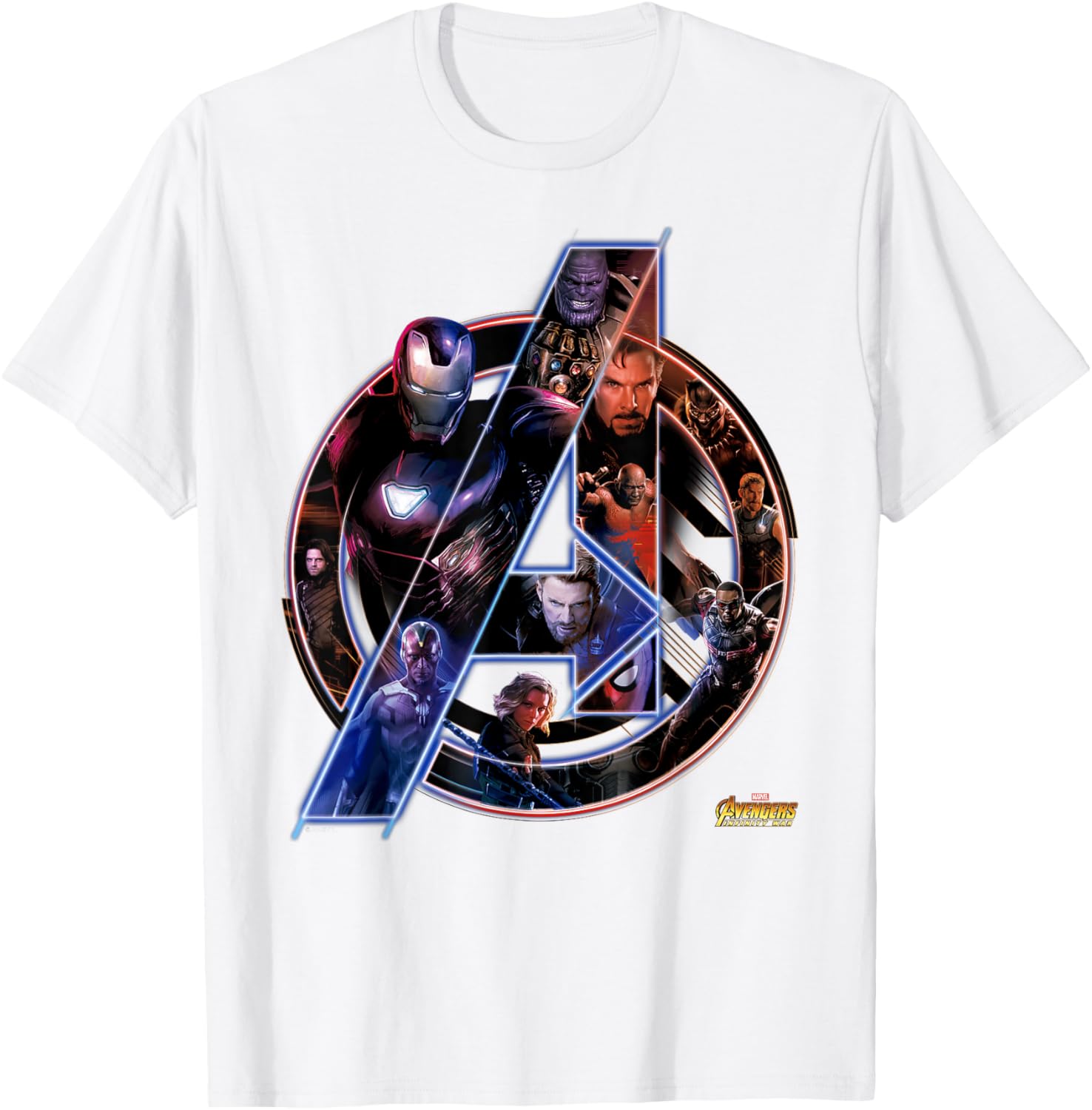 Marvel Avengers Infinity War Neon Team Short Sleeve T-Shirt for Fans - 11