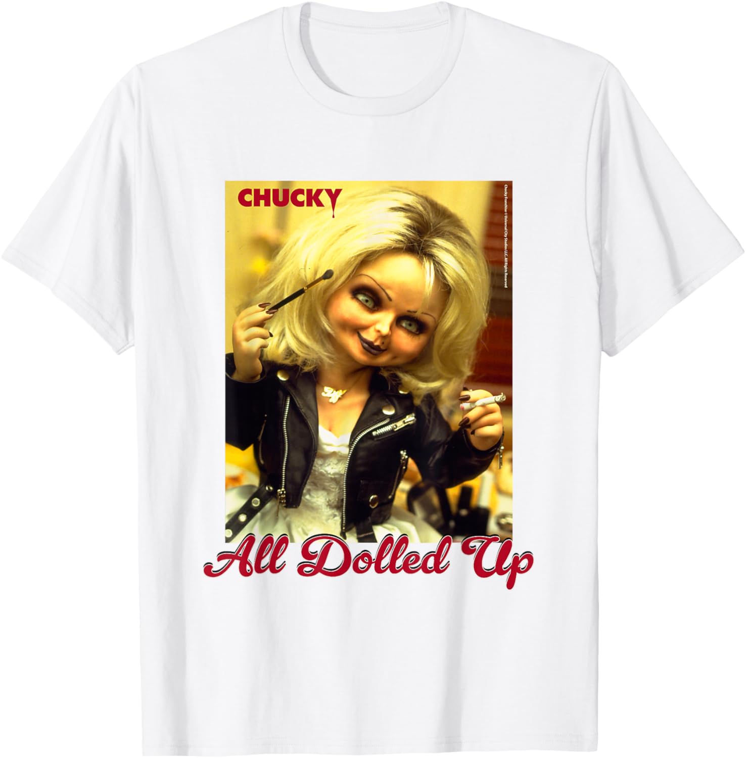 Chucky and Tiffany All Dolled Up T-Shirt for Horror Movie Fans - 6