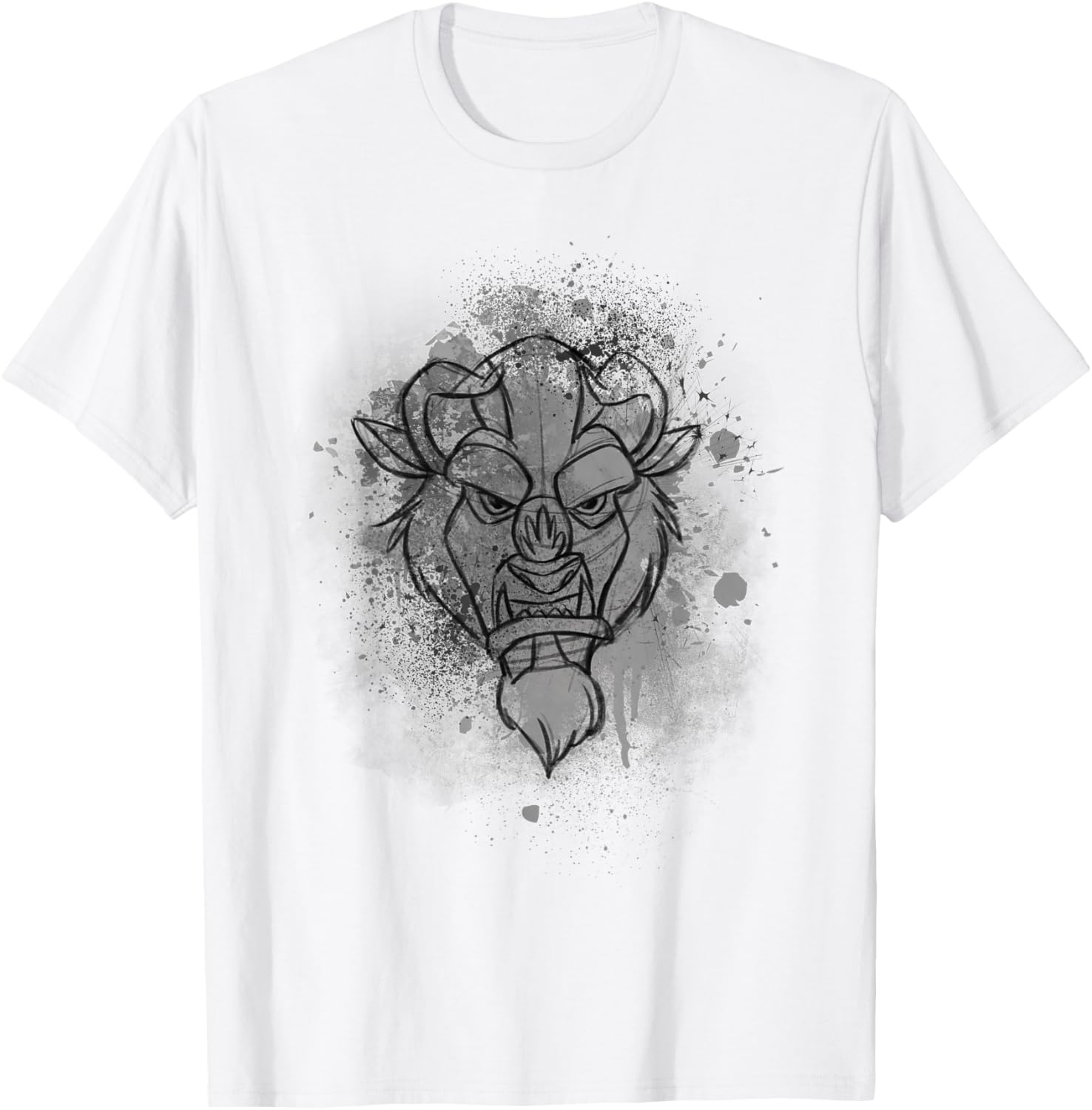 Disney Beauty and the Beast Ink Splatter Beast T-Shirt for Fans - 2