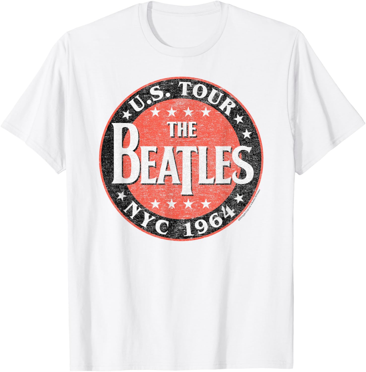 Beatles NYC 1964 Short Sleeve T-Shirt for Fans of Classic Rock Fashion - 1