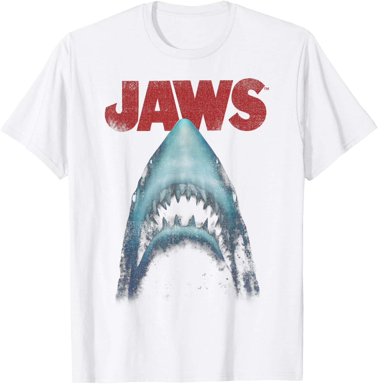 Jaws Classic Movie Poster T-Shirt Close-Up Design for Fans - 3
