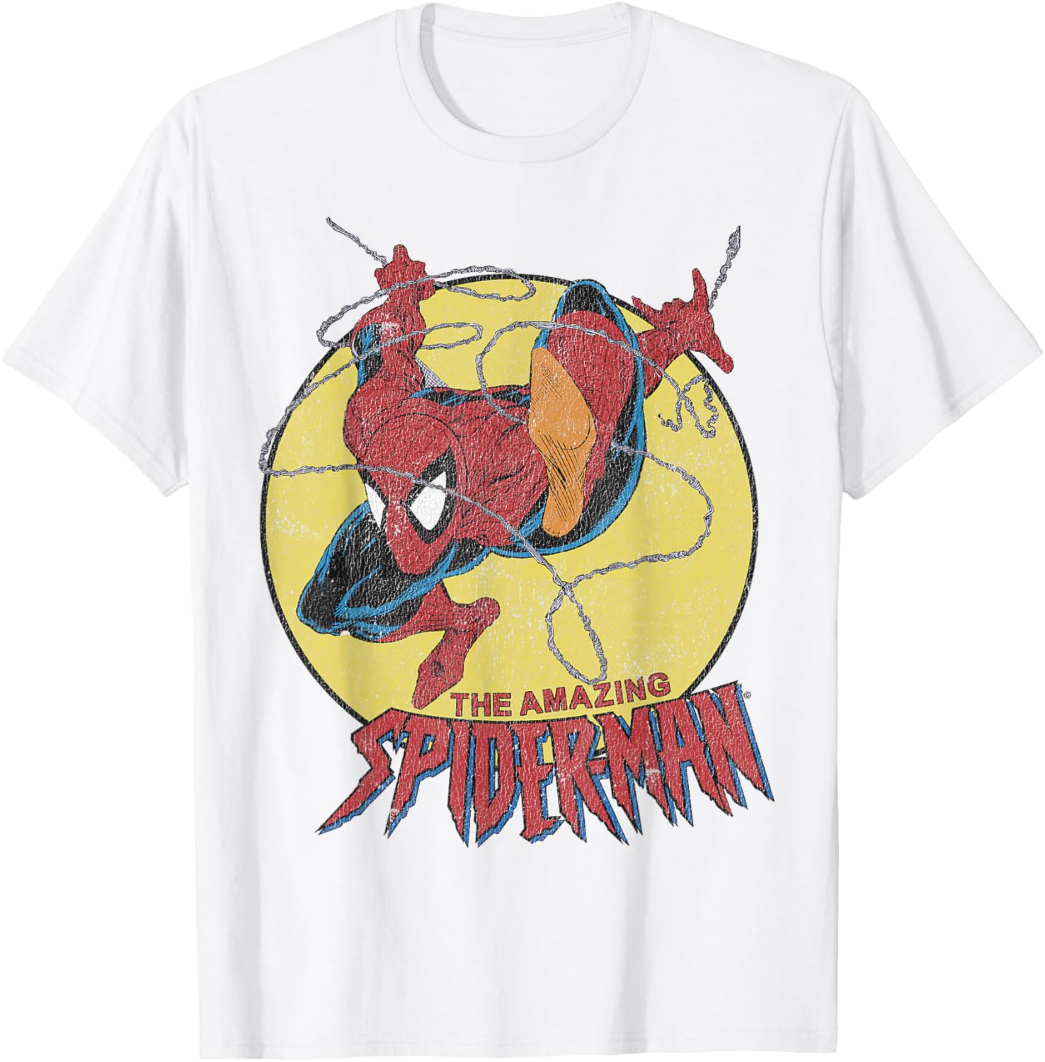 Vintage Spider-Man Jump Logo T-Shirt for Marvel Fans - Stylish Apparel - 4