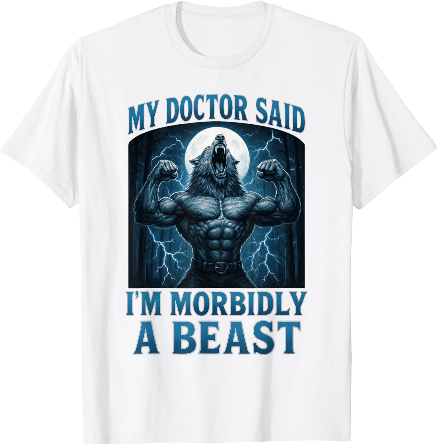 Funny Alpha Wolf Beast Meme Graphic Tee for Men, Women, and Teens - 28