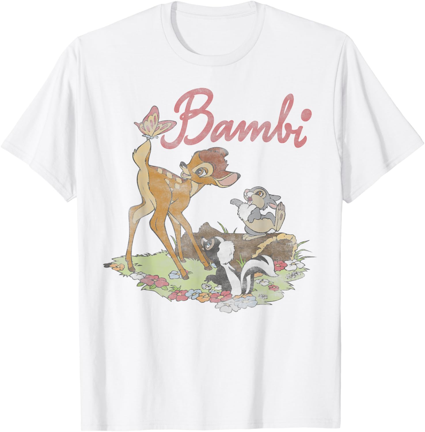 Disney Bambi Group Shot Logo T-Shirt for Kids and Adults - Cute Design - 6