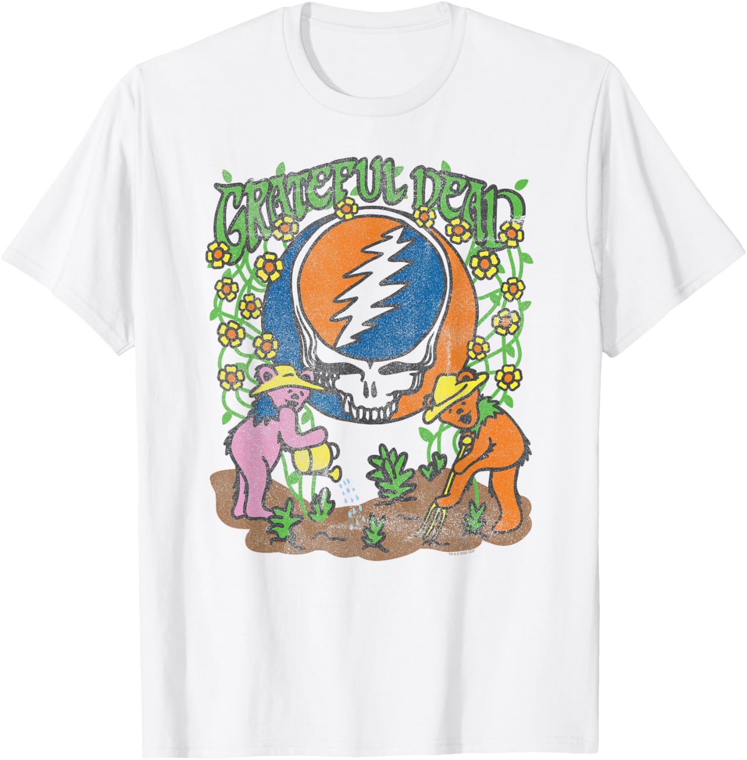 Grateful Dead Gardening Bears Vintage Band T-Shirt for Music Lovers - 1
