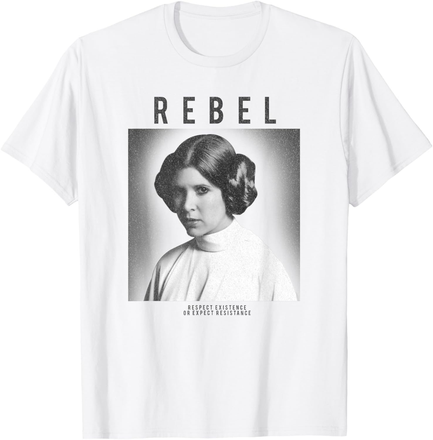 Star Wars Princess Leia Rebel Box Up Respect Existence T-Shirt for Fans - 1