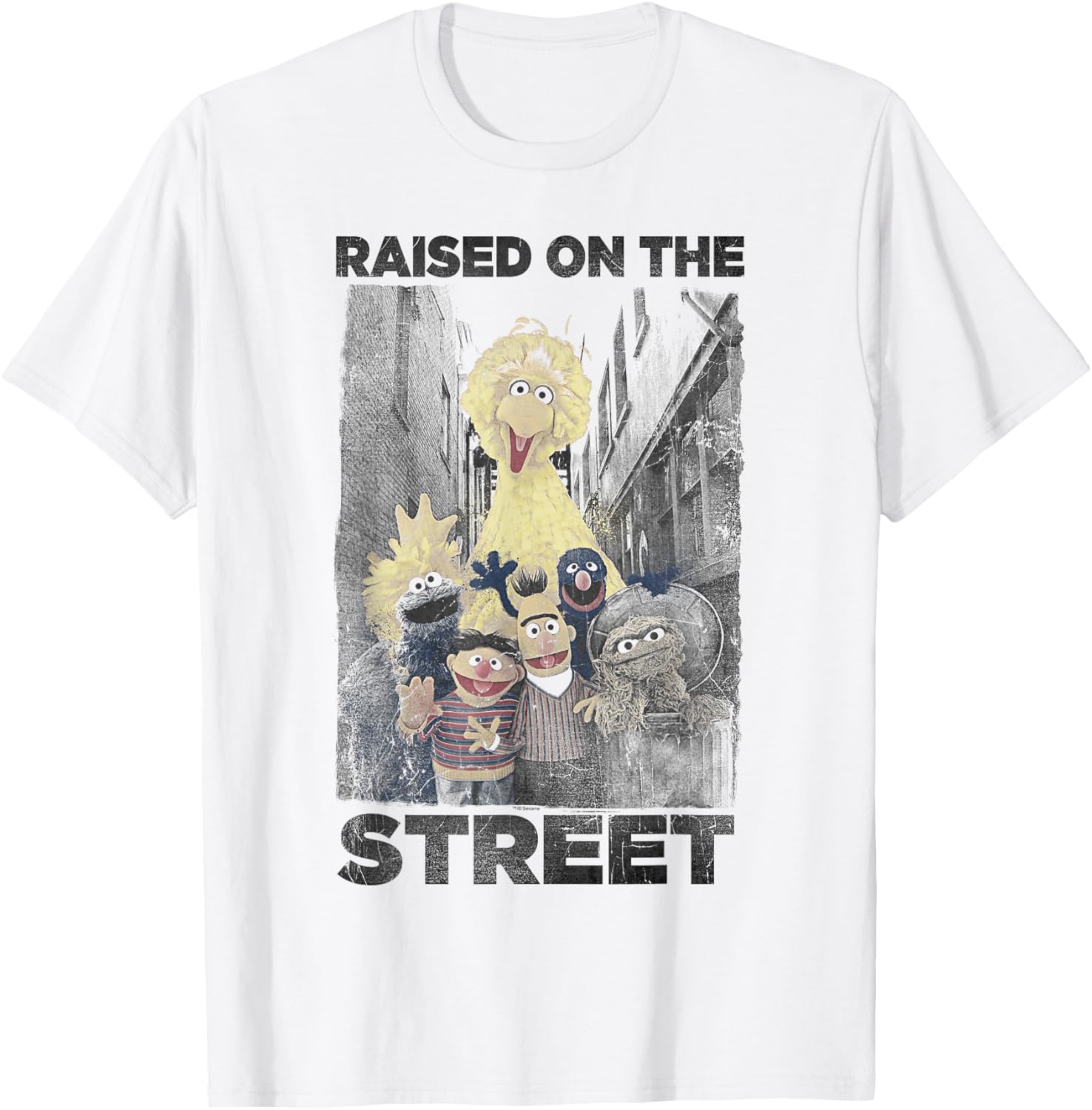 Sesame Street Raised On The Streets T-Shirt for Kids and Adults - 2