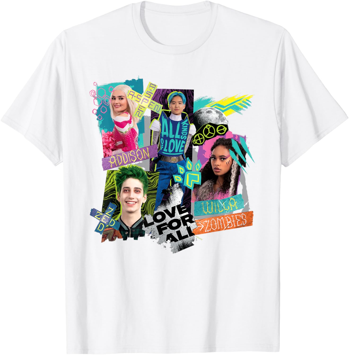 Disney Channel Zombies 3 Love for All T-Shirt for Kids and Teens - 6