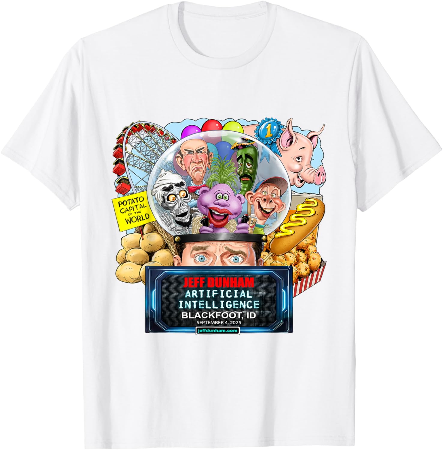 Jeff Dunham Blackfoot ID T-Shirt 2025 Fun Comedy Apparel for Fans - 4
