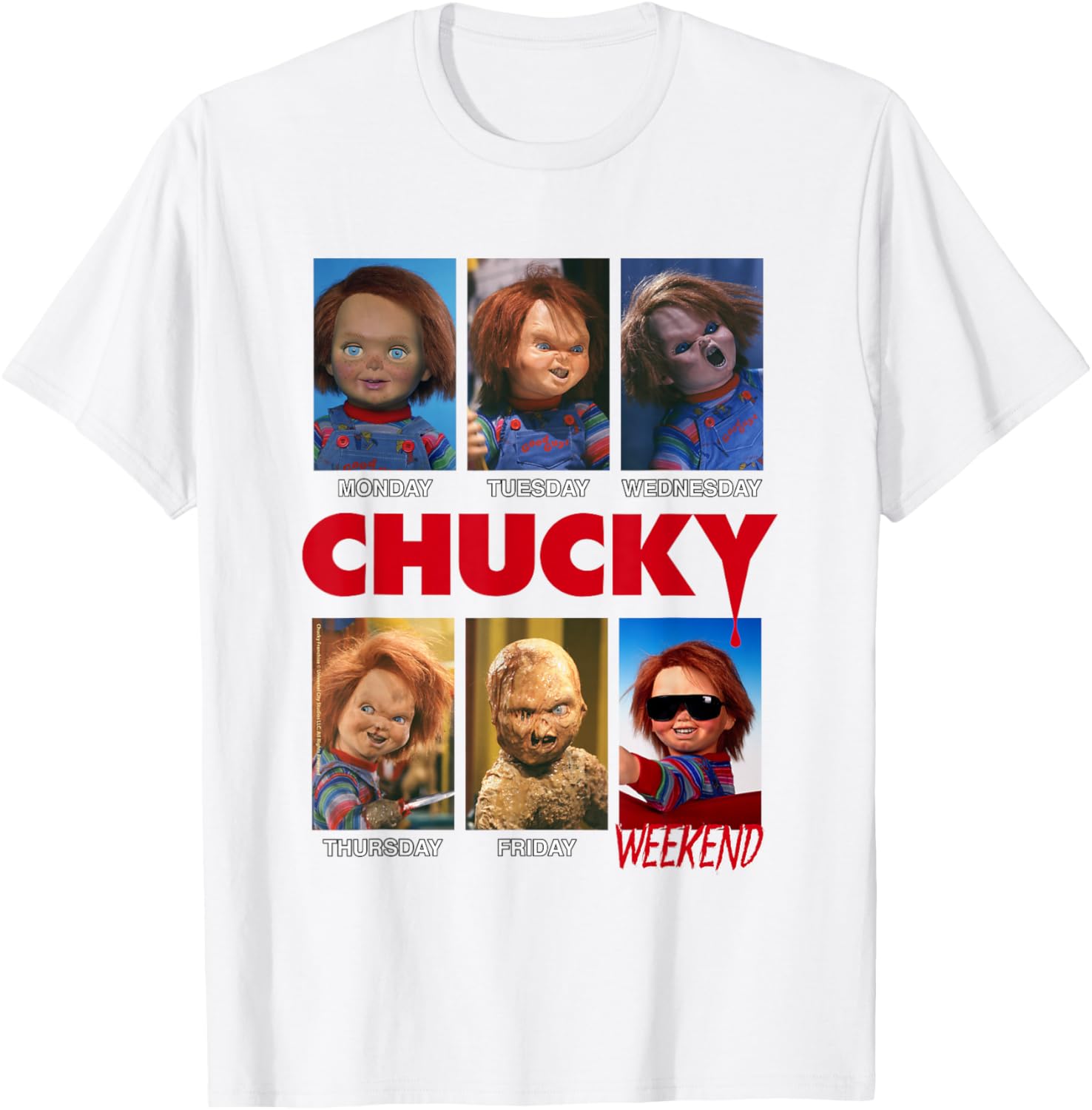 Chucky Days of The Week Moods T-Shirt for Fun Fashion Lovers - 9