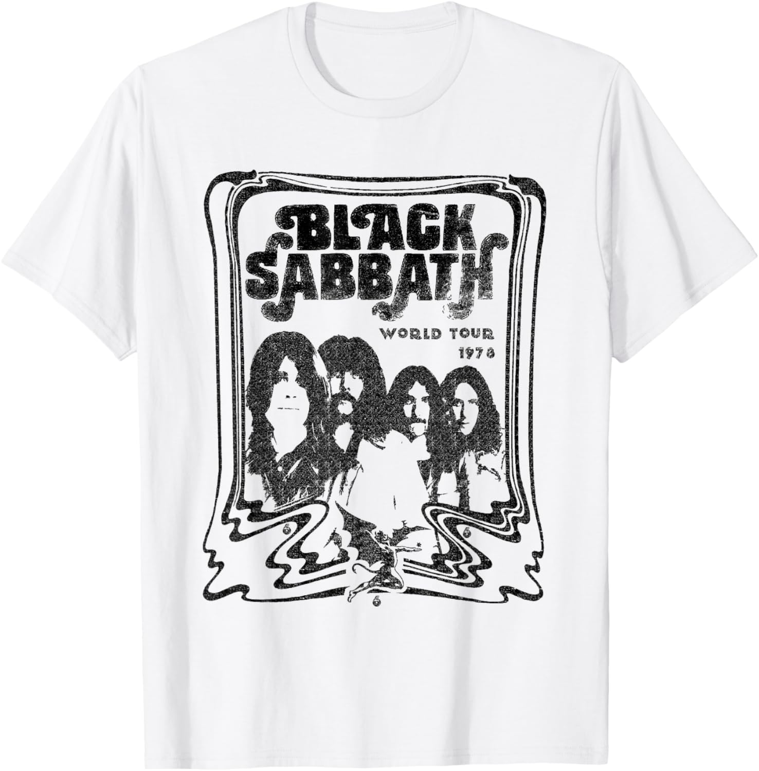 Black Sabbath Sketch Band T-Shirt for Rock Fans - Stylish Music Apparel - 3