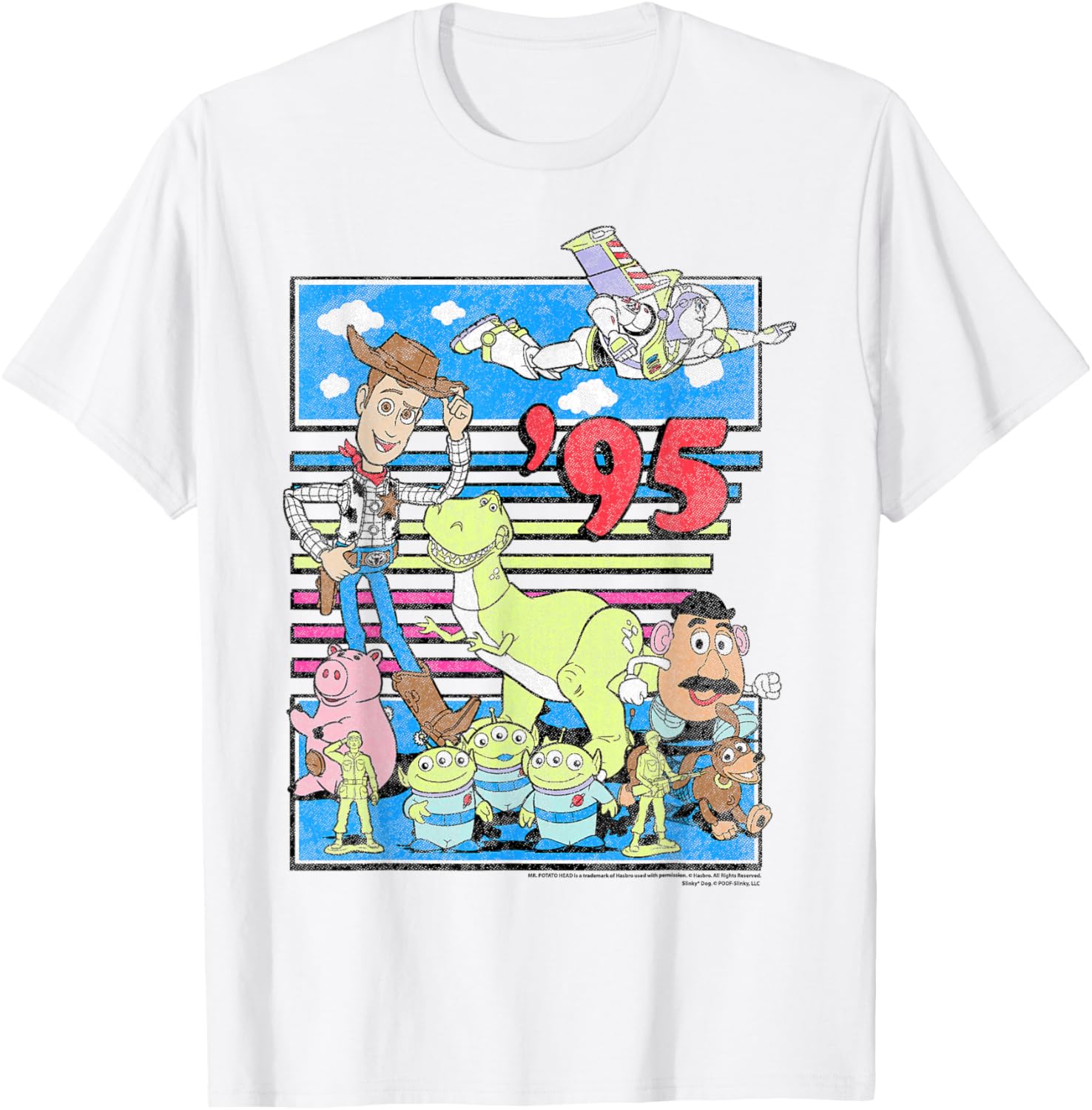 Disney Pixar Toy Story 95 Retro Colorful T-Shirt for Fans and Collectors - 10