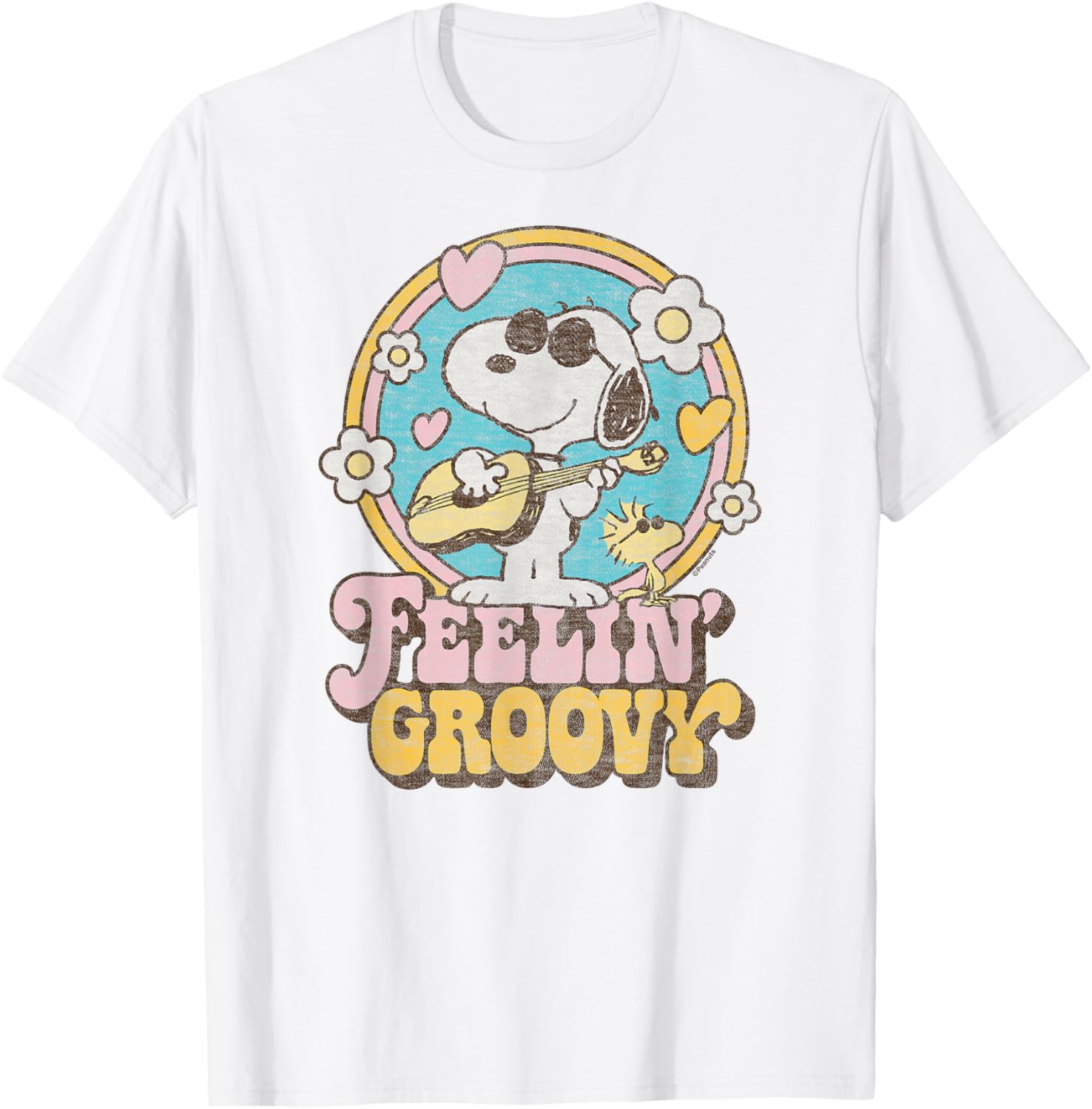 Peanuts Groovy Snoopy and Woodstock T-Shirt for Fun Casual Style - 3