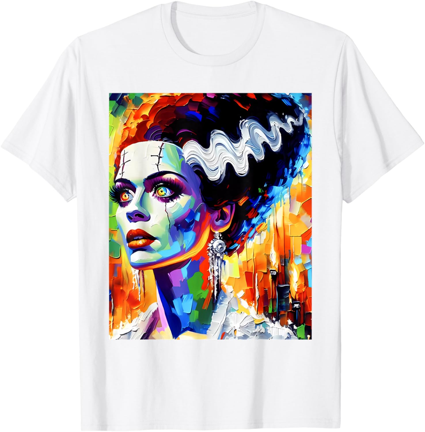 Frankenstein Monster and Bride Matching Couple T-Shirts for Halloween - 9