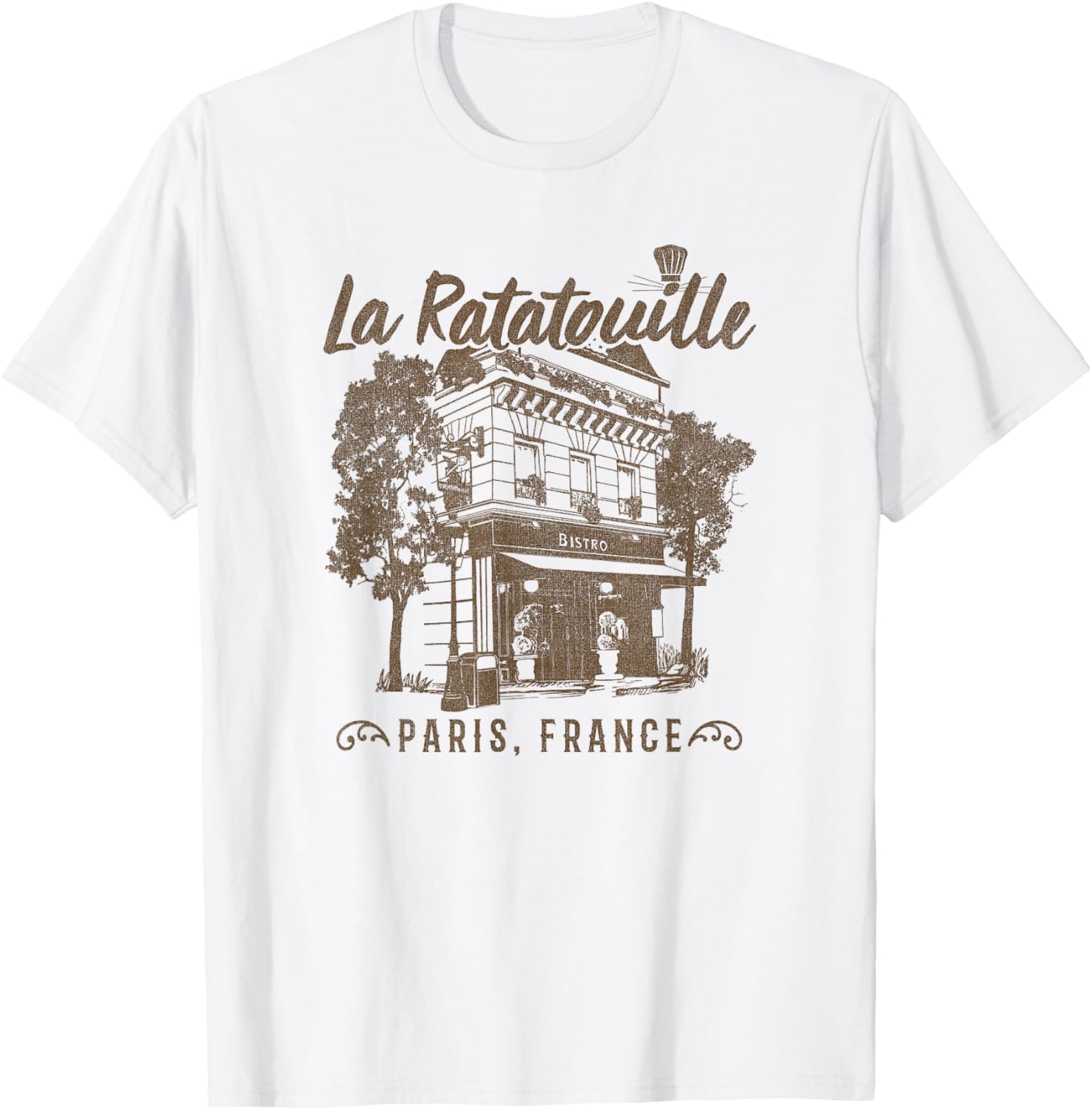 Disney Pixar Ratatouille Vintage Paris Restaurant T-Shirt for Food Lovers - 2