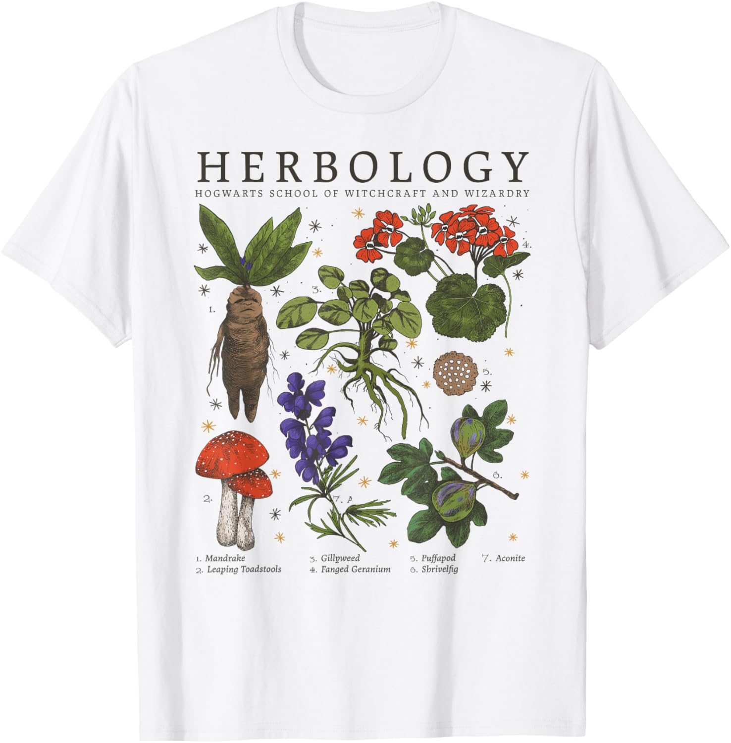 Harry Potter Herbology Vintage Textbook T-Shirt for Plant Lovers - 7